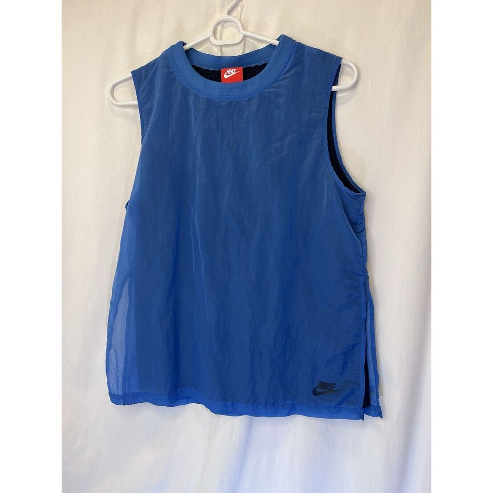 NIKE Womens Tech Hyper-Mesh Lined Training‎ Tank Size Small Blue $70 Sports Gym